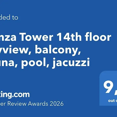 Hanza Tower 14th Floor Cityview, Balcony, Sauna, Pool, Jacuzzi * Szczecin
